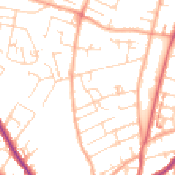 Daytime road noise heatmap for NR3 3LG