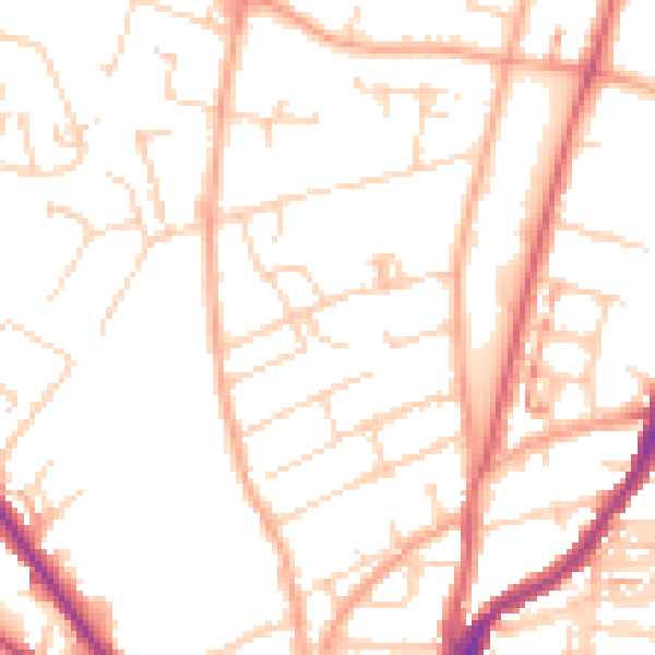 Daytime road noise heatmap for NR3 3LL