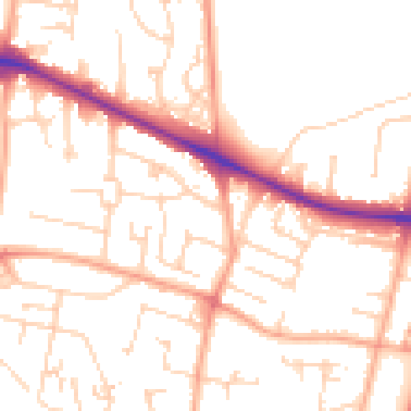 Daytime road noise heatmap for NR3 3PG