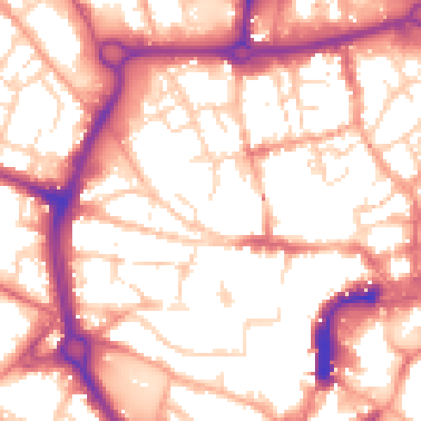 Daytime road noise heatmap for NR3 3PR