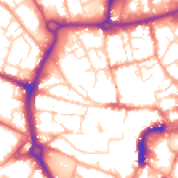 Daytime road noise heatmap for NR3 3PS