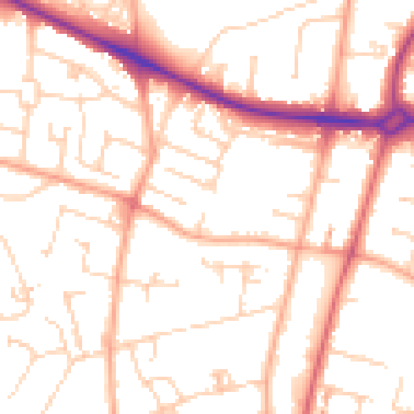 Daytime road noise heatmap for NR3 3TF