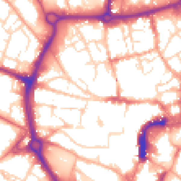 Daytime road noise heatmap for NR3 3XP