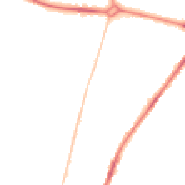 Night-time road noise heatmap for NR3 4BD