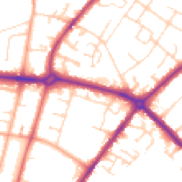Daytime road noise heatmap for NR3 4DR