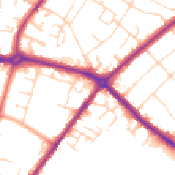 Daytime road noise heatmap for NR3 4DS