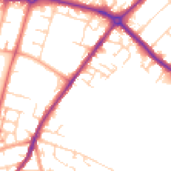 Daytime road noise heatmap for NR3 4EP