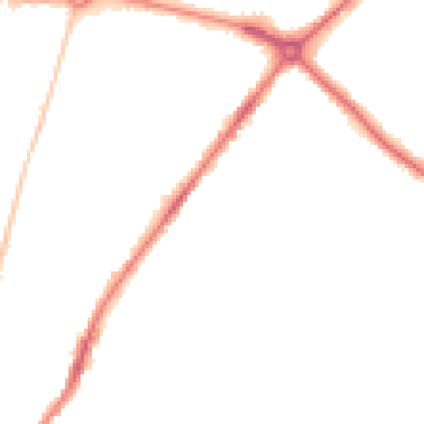 Night-time road noise heatmap for NR3 4EP