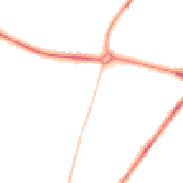 Night-time road noise heatmap for NR3 4HA
