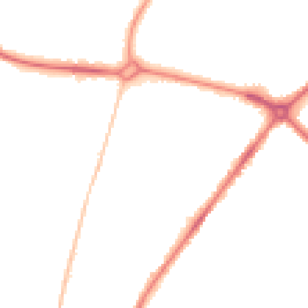 Night-time road noise heatmap for NR3 4HF