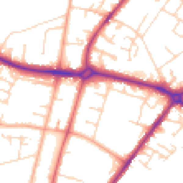 Daytime road noise heatmap for NR3 4HH