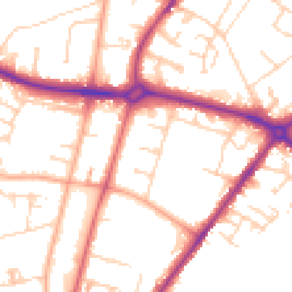 Daytime road noise heatmap for NR3 4HQ