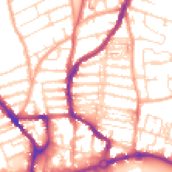 Daytime road noise heatmap for NR3 4PR