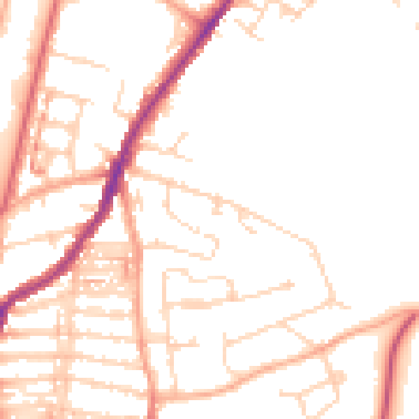 Daytime road noise heatmap for NR3 4SD