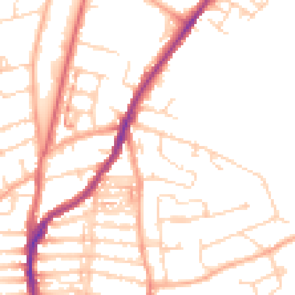 Daytime road noise heatmap for NR3 4ST