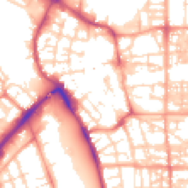 Daytime road noise heatmap for NR30 1AN