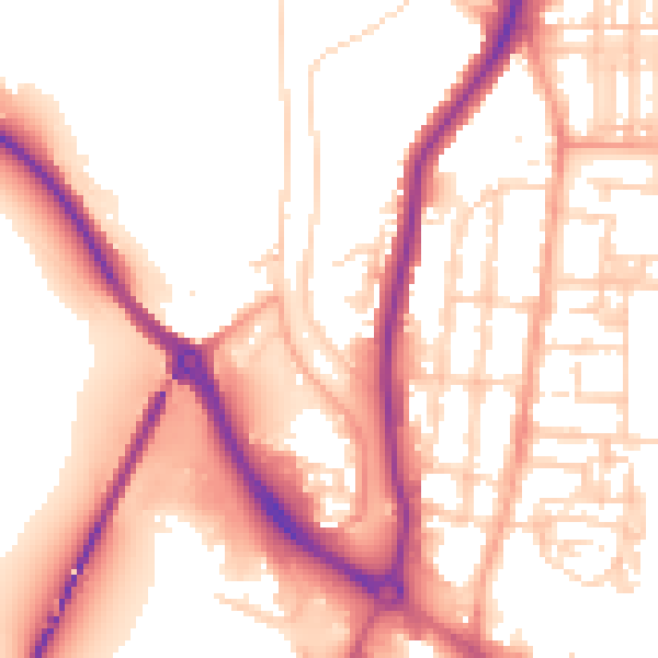Daytime road noise heatmap for NR30 1AP