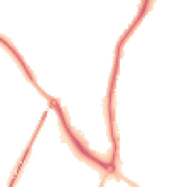 Night-time road noise heatmap for NR30 1AP