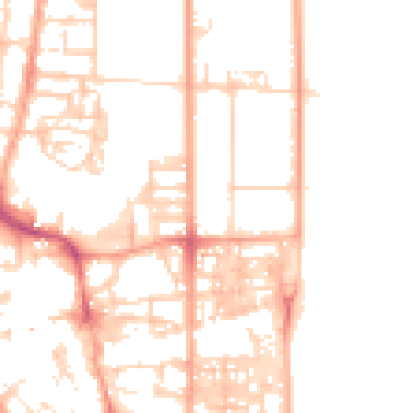 Daytime road noise heatmap for NR30 1AT