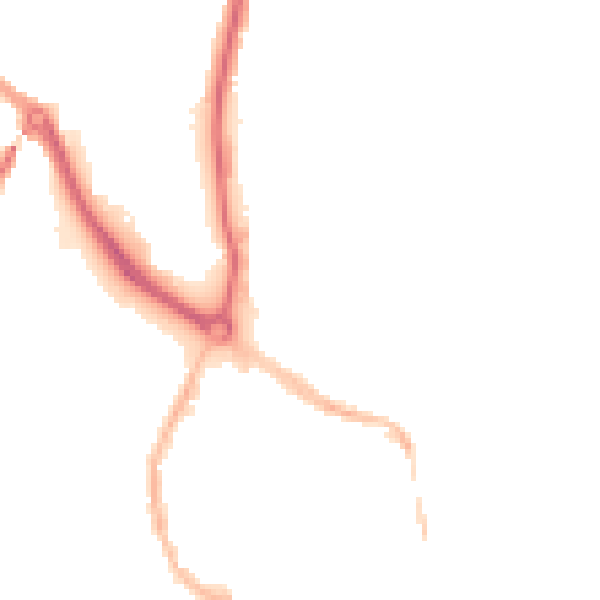 Night-time road noise heatmap for NR30 1BA