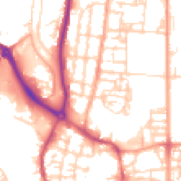 Daytime road noise heatmap for NR30 1BH