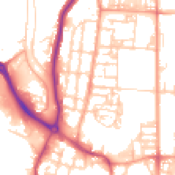 Daytime road noise heatmap for NR30 1BJ