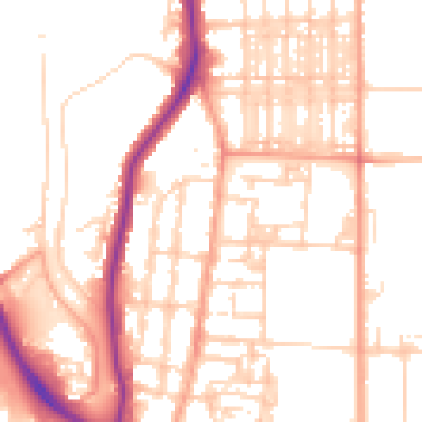 Daytime road noise heatmap for NR30 1BP