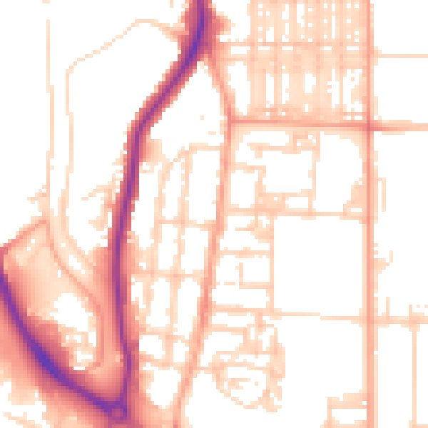 Daytime road noise heatmap for NR30 1BW
