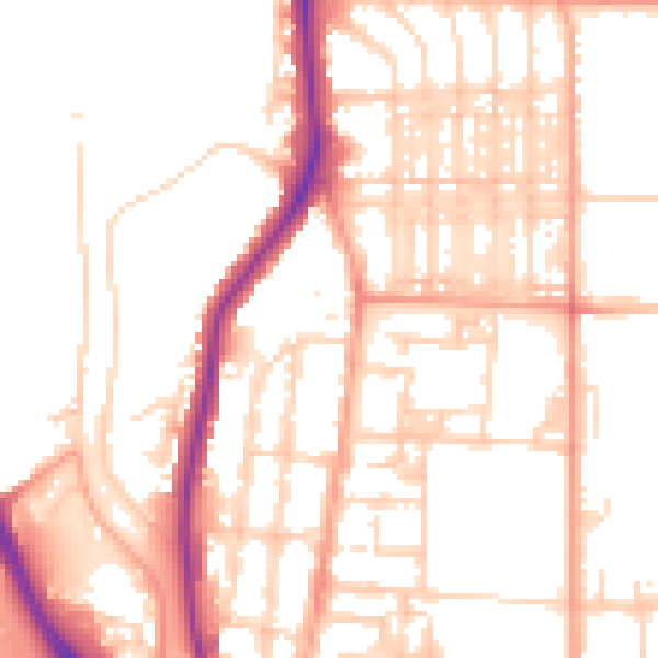 Daytime road noise heatmap for NR30 1BX