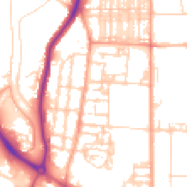 Daytime road noise heatmap for NR30 1BZ