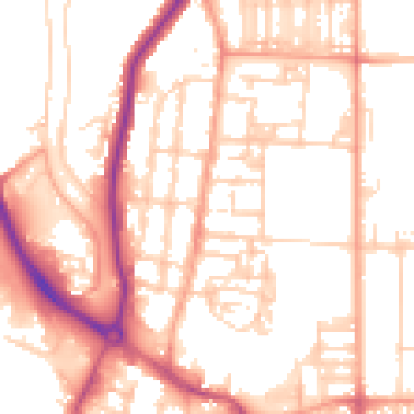 Daytime road noise heatmap for NR30 1DA