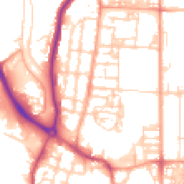 Daytime road noise heatmap for NR30 1DB