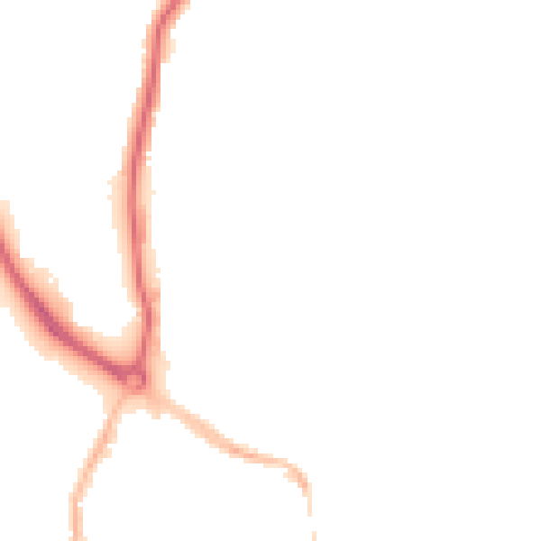 Night-time road noise heatmap for NR30 1DE