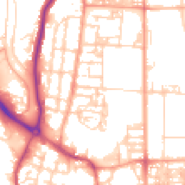 Daytime road noise heatmap for NR30 1DF