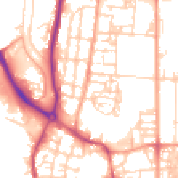 Daytime road noise heatmap for NR30 1DH