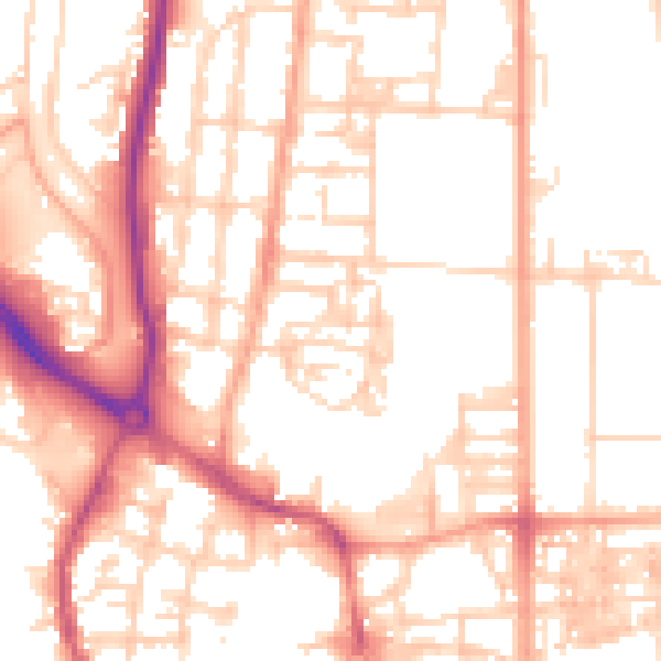 Daytime road noise heatmap for NR30 1DJ