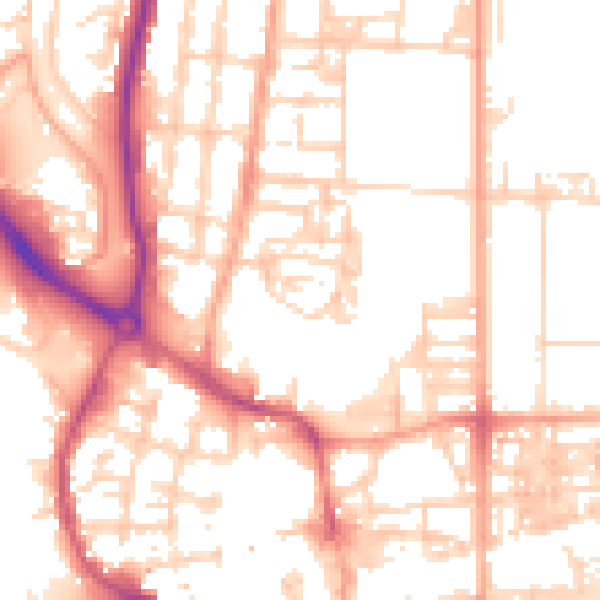Daytime road noise heatmap for NR30 1DL
