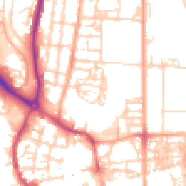 Daytime road noise heatmap for NR30 1DN