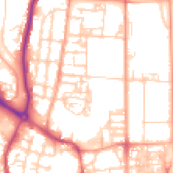 Daytime road noise heatmap for NR30 1DP