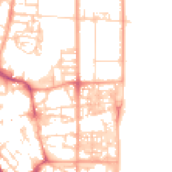 Daytime road noise heatmap for NR30 1DX