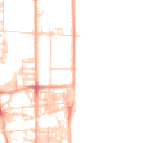Daytime road noise heatmap for NR30 1ED