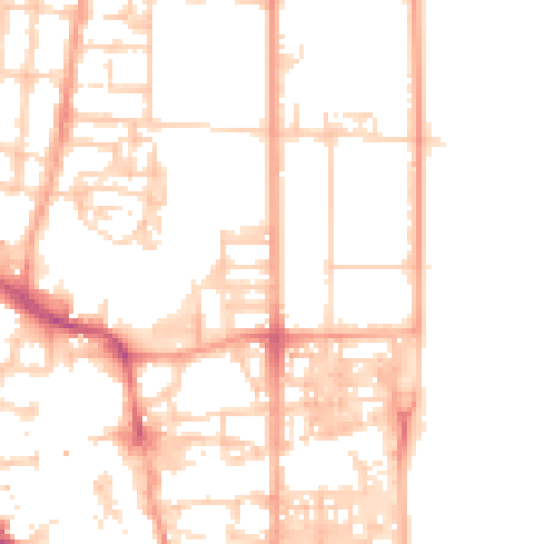 Daytime road noise heatmap for NR30 1EN