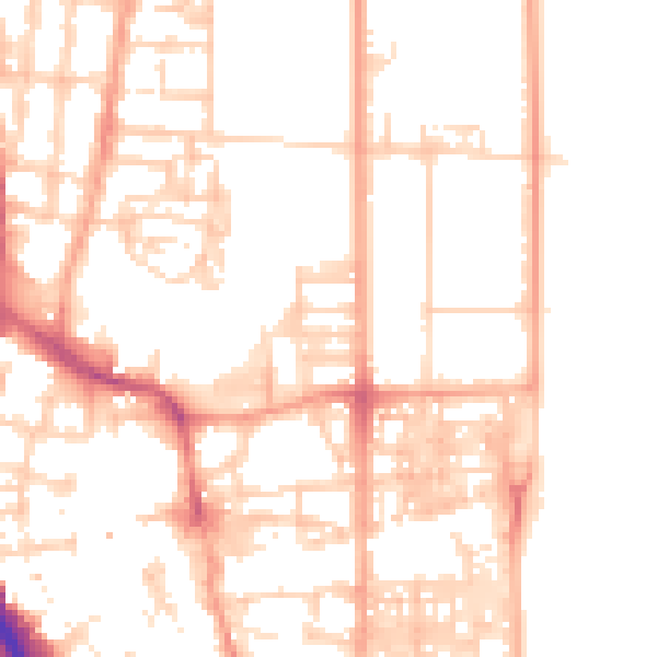 Daytime road noise heatmap for NR30 1ER