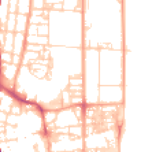 Daytime road noise heatmap for NR30 1EW