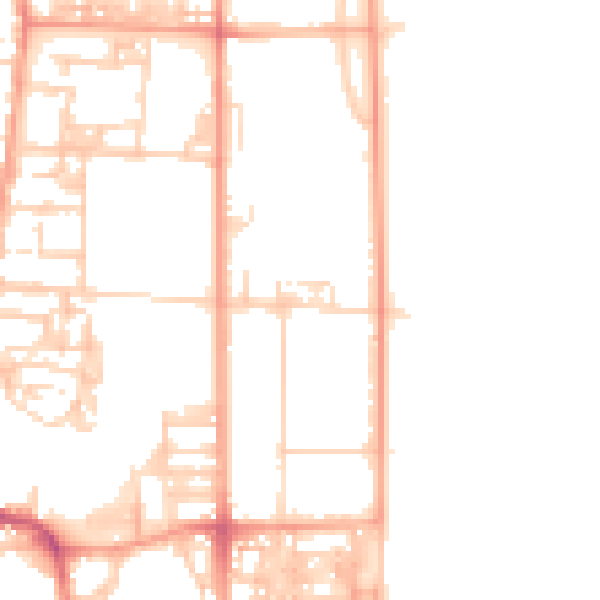Daytime road noise heatmap for NR30 1EY