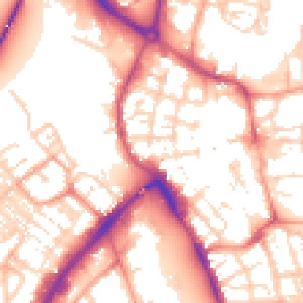 Daytime road noise heatmap for NR30 1HR