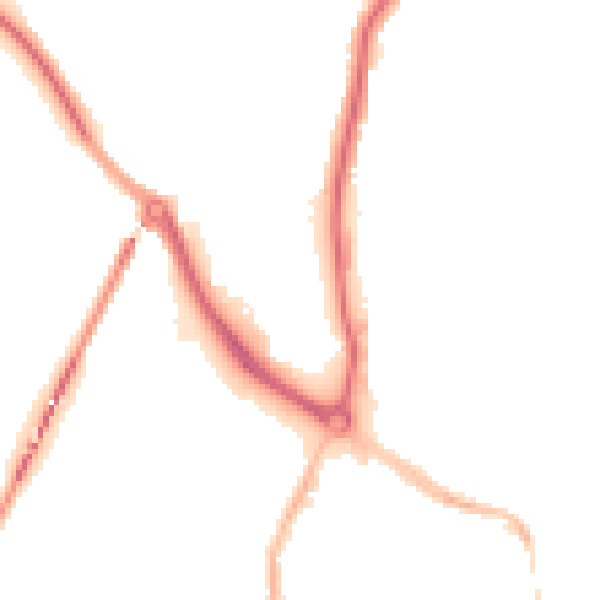 Night-time road noise heatmap for NR30 1JZ