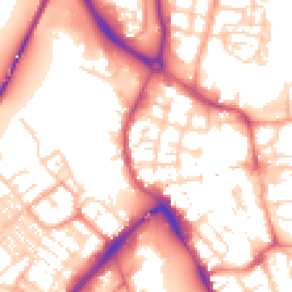 Daytime road noise heatmap for NR30 1LF