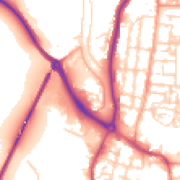 Daytime road noise heatmap for NR30 1LT