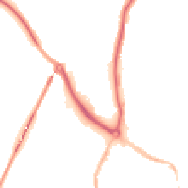 Night-time road noise heatmap for NR30 1LT